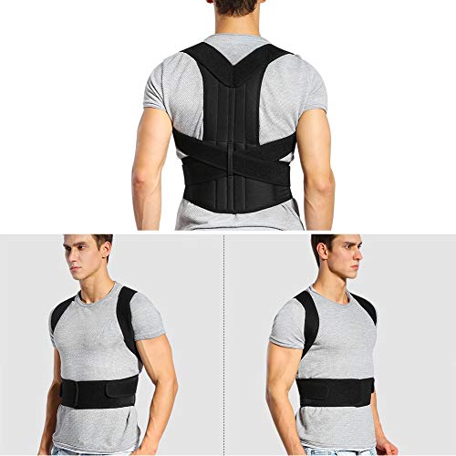 Corrector de postura de soporte para la espalda para mujeres y hombres, soporte ajustable y totalmente para la espalda para aliviar el dolor de espalda superior e inferior