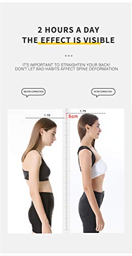 Corrector de Postura Espalda y Hombros para Hombre y Mujer, Enderezador de Espalda Transpirable Ajustable Aliviar Dolor de Espalda en el Cuello Joroba Espalda Recta Soporte Faja 05,M(55-70kg)