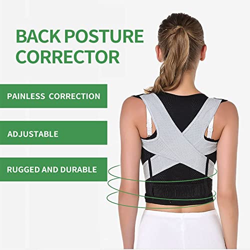 Corrector De Postura para Hombres Y Mujeres - Soporte De Espalda Superior Ajustable para Clavícula para Apoyar La Corrección De Cuello, Espalda Y Hombros Alivio del Dolor De Jorobado (tamaño: Grande)