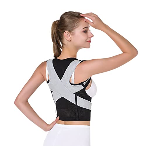 Corrector De Postura para Hombres Y Mujeres - Soporte De Espalda Superior Ajustable para Clavícula para Apoyar La Corrección De Cuello, Espalda Y Hombros Alivio del Dolor De Jorobado (tamaño: Grande)