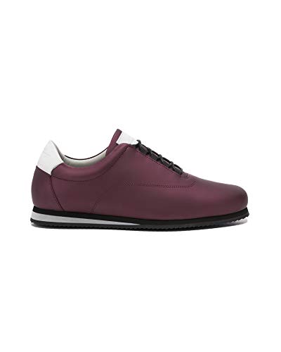 Crashers | Zapatillas Casual de Mujer | Jade Burdeos | Zapato de Piel Ecológico | Plantilla de Gel Extraible | Cómodo | Transpirable | 36 EU