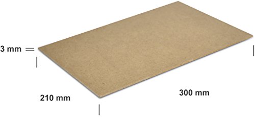 Creative DECO 10 x A4 MDF Tablero Madera | 300 x 210 x 3 mm Corte por Laser, CNC Router, Modelado, Calado, Bricolaje, Manualidades