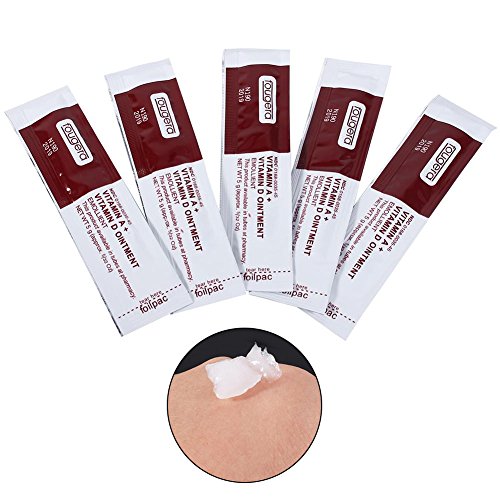 Crema Aftercare del tatuaje,Ungüento de la vitamina A y D Crema del cuidado posterior de la cicatriz del tatuaje para el arte corporal del tatuaje Fuentes permanentes del tatuaje del maquillaje 100 Pc
