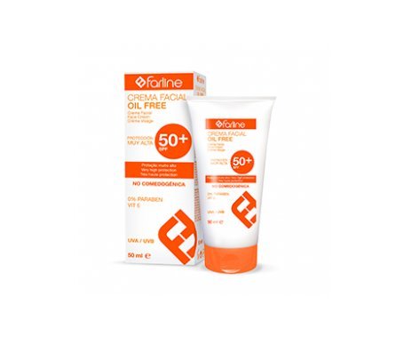 CREMA FACIAL OIL FREE FARLINE PROTECCIÓN MUY ALTA UVA 50+ SIN PARABENOS 50ML C.N. 173691
