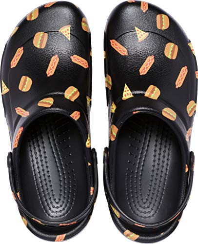 Crocs Bistro Graphic Clog - Sandalias Unisex, Multi Black Black, 45/46 EU