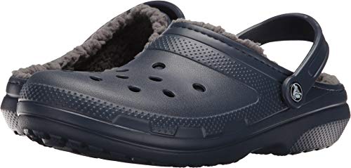 Crocs Classic Lined Clog, Zuecos Unisex Adulto, Navy/Charcoal, 42/43 EU