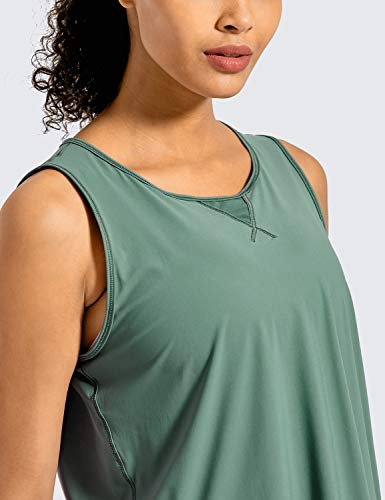 CRZ YOGA Camiseta Deportiva de Tirantes Prendas Deportivas para Mujer de Fitness Espalda Abierta Enebro 46