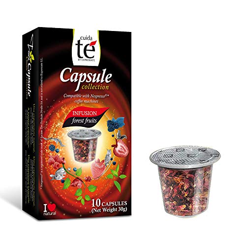 CUIDA TÉ - Infusión Cápsulas Nespresso, Té Frutos del Bosque, Compatibles con Máquinas Nespresso, 60 Cápsulas Forest Fruit