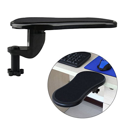 Cusfull Muñeca Resto de Ajustable para Ratón Ordenador / Almohadilla Soporte Brazo Acoplable Doble Propósito Extender Escritorio para Silla y Escritorio de Apoyabrazos