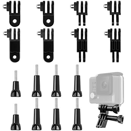 Dadabig 2 Conjuntos de 3 Vías Brazo de Pivote 3 Vías Brazo Pivote de Extensión Montaje de Juntas Rectas con Tornillos Largos y Cortos para Gopro Hero6/5/4/3/2/1,Negro