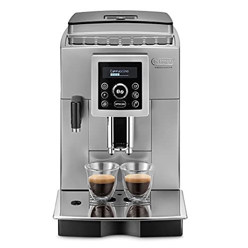 De'Longhi Perfetto ECAM 23.460.SB - Cafetera Supe automática (15 bares de presión, sistema cappuccino automático, depósito de agua extraíble 1.8 L, panel LCD, limpieza automática) Plata/Negro