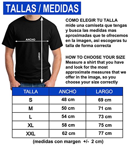 Desconocido 35mm - Camiseta Hombre Nitrato De Chile-Retro 80's - EGB - Azul - Talla s