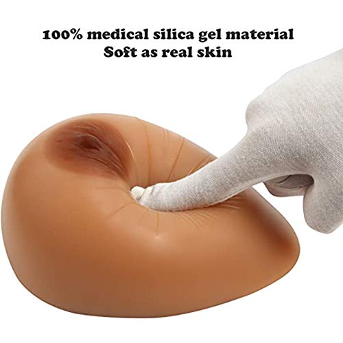 DFGGE Pechos Falsos Autoadhesivo Silicona Realista Formas ​De Senos Inserciones Almohadillas De Sujetador Cóncavas Para Travestis Mastectomía Prótesis Transgénero,Suntan,A cup（500g/pair）