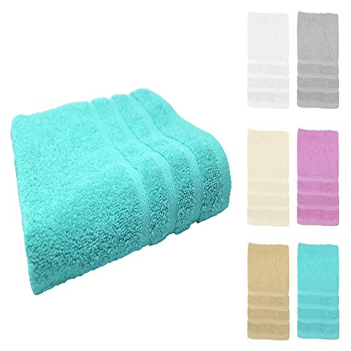DH DHestia - Toallas de Baño Grandes 100% Algodón Cardado Calidad 500 gr Suaves (Sábana 100x150 cm, Turquesa)