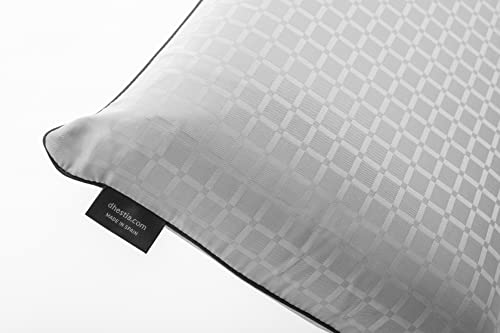 Dhestia - Almohada Viscoelástica Núcleo Carbono y Funda Satén ViscoLux (Almohada 120 cm)