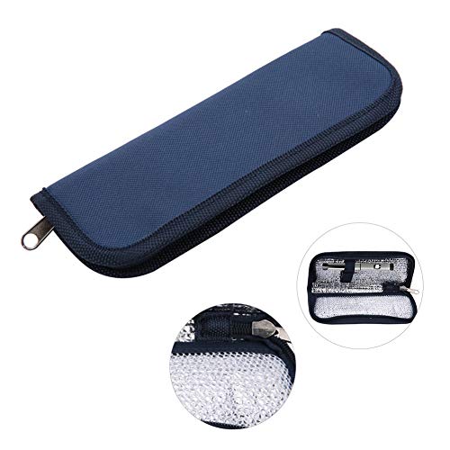 Diabética Bolsa - La Insulina Portátil Bolso Más Fresco del Paciente Diabético Organizador Pequeño Aislamiento Estuche de Viaje (Color : Navy Blue)