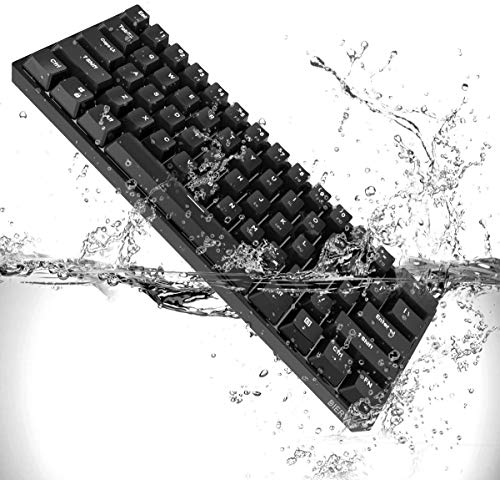 Dierya DK61E Teclado mecánico para Juegos al 60%, Interruptor óptico Gateron con retroiluminación RGB, Teclado PBT con Cable Impermeable Compacto 61 Teclas Completas programable（Interruptor Rojo）