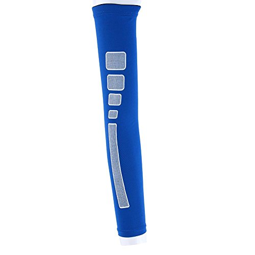 Dilwe 1Ud Manguito de Brazo Mangas Cubierta UV Brazalete de Protección Solar Elástico para Ciclismo Correr Baloncesto - AZUL L