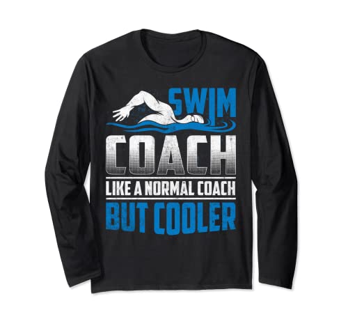 Divertida Natación Entrenador Definición Natación Entrenador Novedad Manga Larga