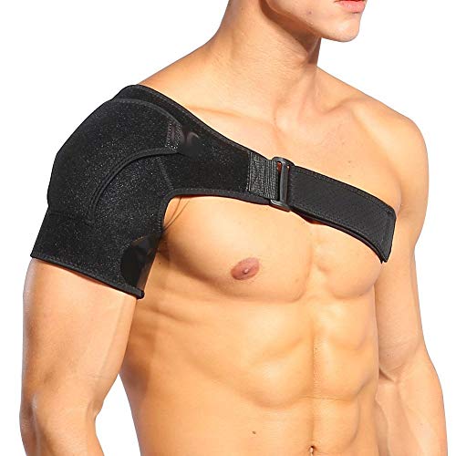 Doact Hombro Apoyo de Neopreno con Almohadilla de Presión Ajuste de Compresión Respirable Apoyo de Hombro para Manguito Rotador para Mujer y Hombre Ambos Hombros Izquierdo y Hombros Derecho