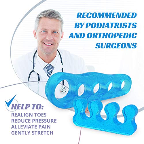 DOACT Juanete Corrector Protector con Gel Almohadilla, Funda de Férula de Silicona Calcetín Juanete Calcetines para Pulgar Dedo del Pie, Aliviar el Dolor Hallux Valgus, Hombres y Mujeres