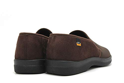 DOCTOR CUTILLAS - Zapatillas de casa Ancho Especial para pies delicados, Suela de Goma para: Hombre Color: Marron Talla:42