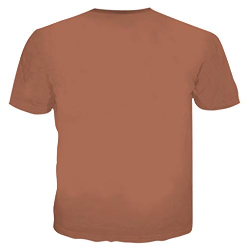 DOGZI Camiseta Estampada de Músculo 3D Camisa de Fiesta Partido Camisetas Hombre