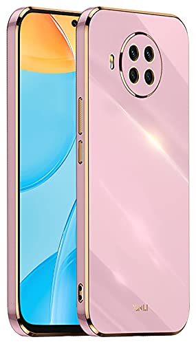 DOINK Funda para Xiaomi MI 10T Lite, Case con Diseño de Borde Dorado, Colorida y Brillante Carcasa de Silicona TPU - Púrpura
