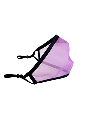 Domos Mascarilla Transparente Reutilizable. UNE0065 CWA17533 Fabricada en España (Talla L, Morado)