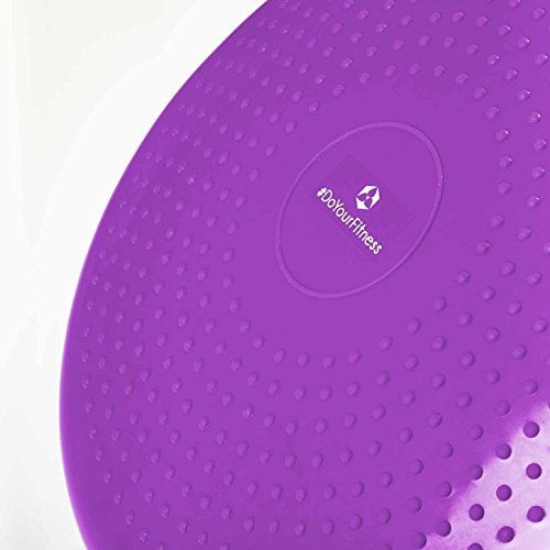 #DoYourFitness Disco vestibular »PumpUp« Bomba incluida/para Deportes, rehabilitación y coordinación. Ideal como cojín para Mejorar Postura. 33 cm/azafrán púrpura