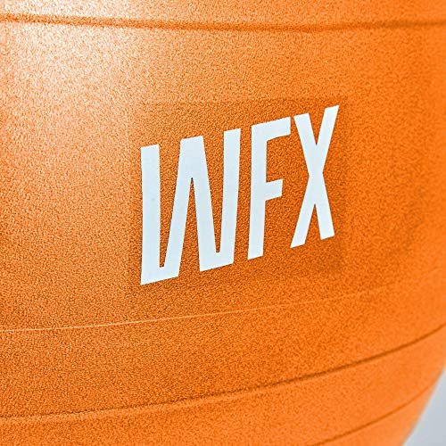 DoYourSports Pelota de Ejercicio para Yoga, Equilibro, Fitness, Entrenamiento – Bomba Incluida – 85 cm - Pelota de Pilates – Balón de Ejercicio - Naranja