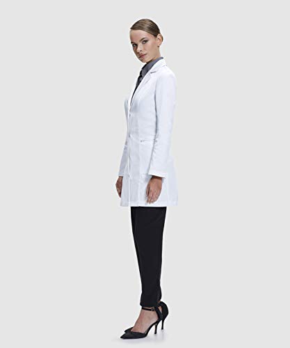 Dr. James Bata de Laboratorio Mujer, Corte Entallado, Diseño Femenino (36 (M))