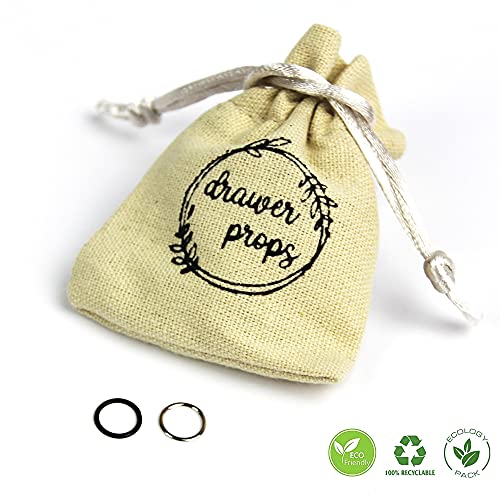 Drawer Props Pack 2 Piercings Aros Nariz 0,8 x 6 mm de Acero Quirúrgico Flexible - Colores Negro y Plata - Pendientes Reales para Nariz - Hipoalergénicos