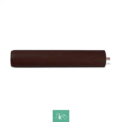Dreaming Kamahaus Patas Redondas de Madera Color wengue - Altura 15 cm - Rosca de Metrica 10 (1 cms) - Packs de 4 uds de 15 cm