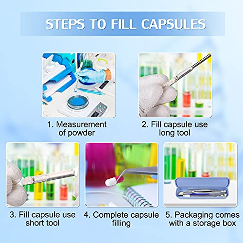 Dreamtop Juego de 8 espátulas de laboratorio de acero inoxidable con microcucharas, cápsulas, microcucharas, espátulas de laboratorio para muestras de laboratorio, espátula de mezcla