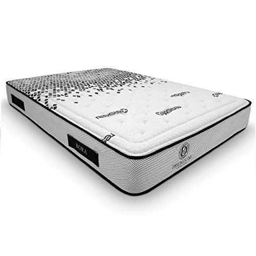 Duérmete Online Premium - Colchón Viscoelástico Bora, Óptimo Confort, Tejido Termorregulador, Tratamiento Sanitized, Espuma, Blanco, 150x200