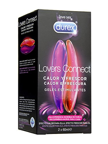 Durex Lovers Connect Calor y Frescor - Lubricante, 2 x 60 ml