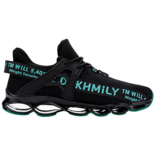 DYKHMATE Zapatillas de Seguridad Hombres Mujer Punta de Acero Calzado de Trabajo TPU Ligero Transpirable Zapatos de Seguridad Anti Choque (Verde,46 EU)