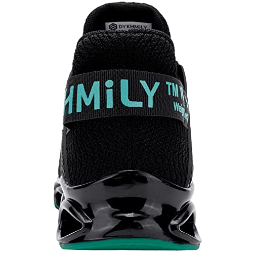 DYKHMATE Zapatillas de Seguridad Hombres Mujer Punta de Acero Calzado de Trabajo TPU Ligero Transpirable Zapatos de Seguridad Anti Choque (Verde,46 EU)