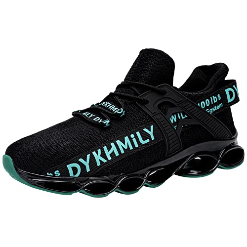 DYKHMATE Zapatillas de Seguridad Hombres Mujer Punta de Acero Calzado de Trabajo TPU Ligero Transpirable Zapatos de Seguridad Anti Choque (Verde,46 EU)