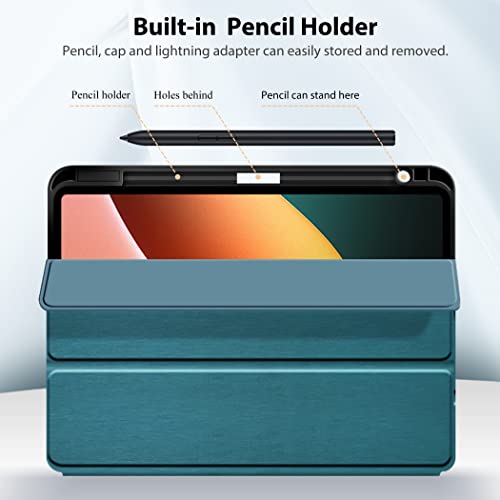 EasyAcc Funda Compatible con Xiaomi Pad 5/Xiaomi Pad 5 Pro 11" 2021,Estuche PU Ultra Delgado Premium con Función de Apagado Automático Compatible con Xiaomi Pad 5/Xiaomi Pad 5 Pro 11",Azul eléctrico