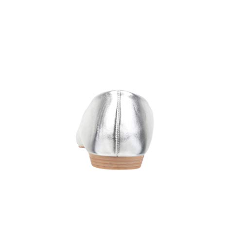 Elara Bailarina Mujer Cómodo Slip Ons Chunkyrayan P Plateado B3039 Silber 38