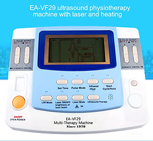 Electroestimulador muscular física integrada con ultrasonido equipo de fisioterapia, EA-F29 Tens y Ems 6 canales con función láser y sueño