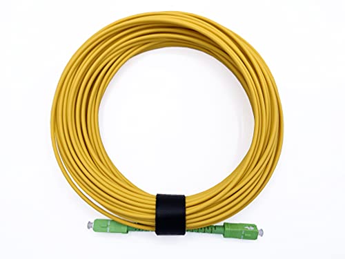 Elfcam Fibra óptica cable SC/APC a SC/APC monomodo simplex 9/125, Compatible con Orange, Movistar, Vodafone y Jazztel