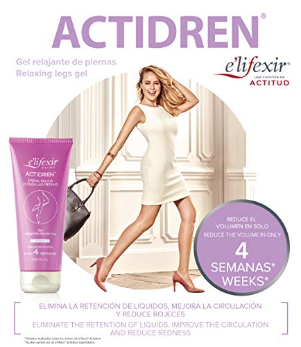 Elifexir Actidren - Gel Relajante de Piernas | Drena, Relaja y Estiliza las Piernas| Mejora la Circulación | Reduce el Volumen de Piernas y Tobillos Hinchados | 200 ml