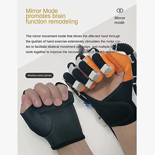 Equipo de entrenamiento de muñeca de dedo para hemiplejia de trazo, guantes de robot de rehabilitación para alivio a largo plazo Protector de protección de refuerzo de enderezamiento de dedos