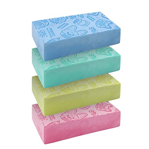 Esponja de Baño 4 piezas Esponja de Baño para bebés Exfoliante Esponja de Ducha para Limpieza corporal Toalla de lavado para bebés adultos niños piel Suave para el Cuerpo ducha de Baño