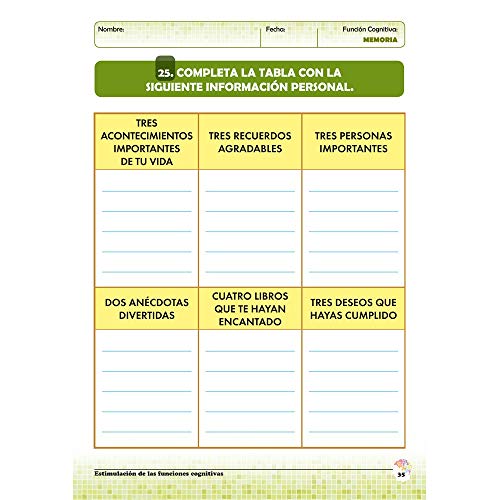 Estimulación de las funciones cognitivas, nivel 1. Cuaderno 5