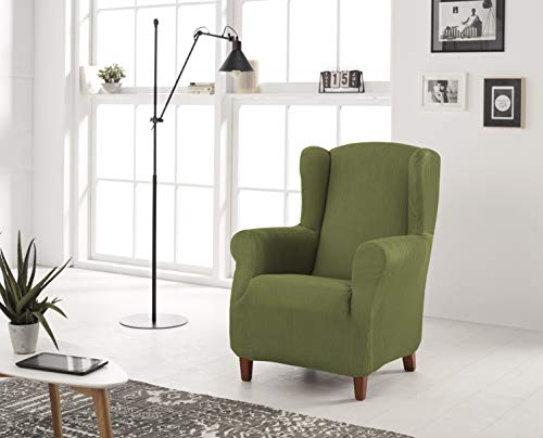 Estoralis Berto Funda de sofá elástica, Tela, Verde, Sillon Orejero