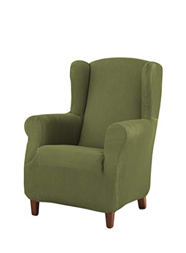 Estoralis Berto Funda de sofá elástica, Tela, Verde, Sillon Orejero
